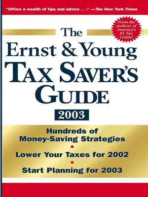 cover image of The Ernst & Young Tax Saver's Guide 2003